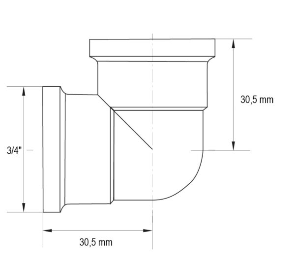 Кут Koer KF.L08F.WN - 3/4'' ВВ (без нікелю) Кут Koer KF.L08F.WN - 3/4'' ВВ (без нікелю)
