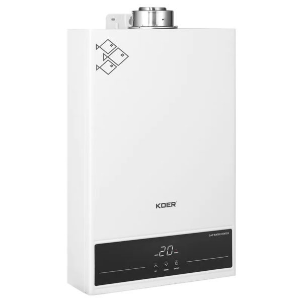Газова колонка турбована KOER KWH.G0312 TURBO WHITE, 12 л/хв (колір білий)