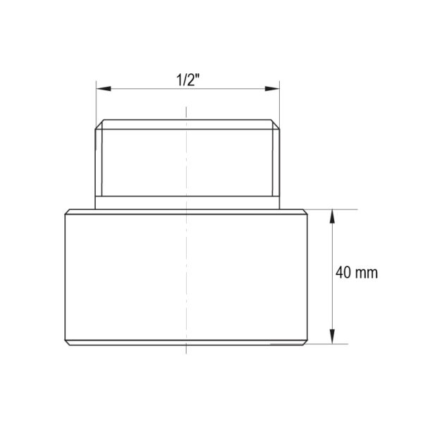 Подовжувач 1/2" 40мм (хром) Koer KF.E06-40.CHR Подовжувач 1/2" 40мм (хром) Koer KF.E06-40.CHR