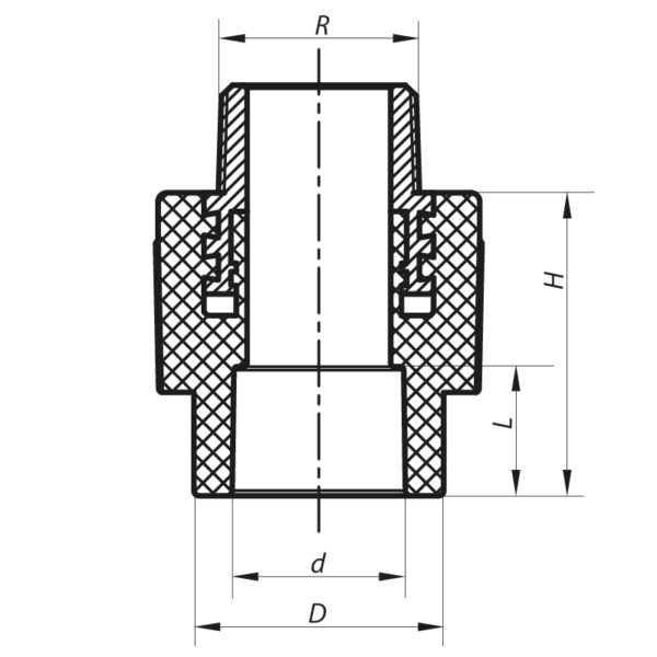 З'єднувальна муфта ЗР 20x3/4M PPR Koer K0095.PRO З'єднувальна муфта ЗР 20x3/4M PPR Koer K0095.PRO