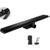 Душовий трап KOER FD08-70x700-GLASS BLACK з нержавіючої сталі SUS304 70x700мм зі скляною панеллю