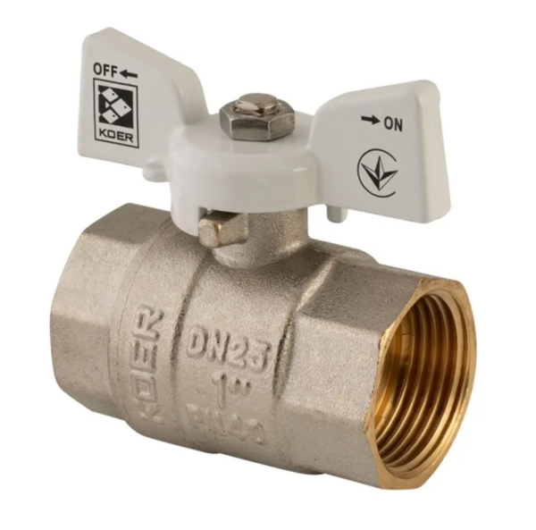 Кран кульовий Koer 1" ГГМ (KR.217.W) білий Кран кульовий Koer 1" ГГМ (KR.217.W) білий
