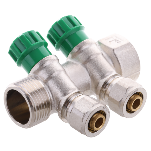 Колектор для теплої підлоги Koer KR.1124-2 1"x2 ways