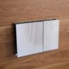 Панель змиву KOER KT-0610-STR-01 240x160x32mm пластикова, кнопка квадратна (колір хром з лінійною структурою) Панель змиву KOER KT-0610-STR-01 240x160x32mm пластикова, кнопка квадратна (колір хром з лінійною структурою)