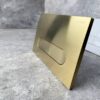 Панель змиву KOER KT-0608-12 240x160x10mm пластикова, кнопка закруглена (колір матове золото)