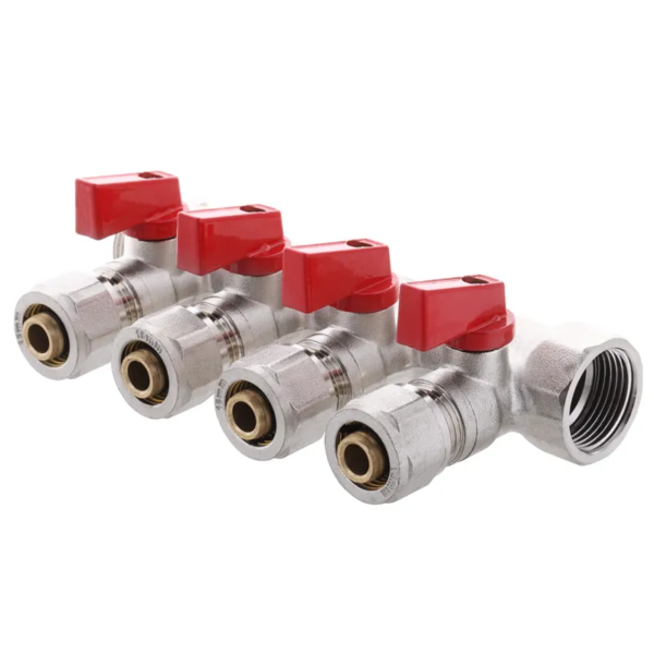 Колектор з кульовими кранами та фітингом Koer KR.1125-4 - 3/4”x4 Ways Колектор з кульовими кранами та фітингом Koer KR.1125-4 - 3/4”x4 Ways