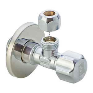 Кран вентильний Koer 1/2x3/8 з накидною гайкою (KR.510) Кран вентильний Koer 1/2x3/8 з накидною гайкою (KR.510)