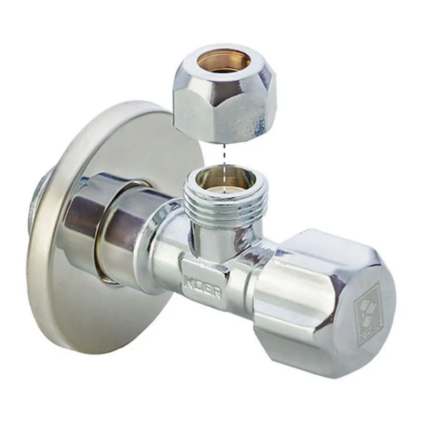 Кран вентильний Koer 1/2x3/8 з накидною гайкою (KR.510) Кран вентильний Koer 1/2x3/8 з накидною гайкою (KR.510)