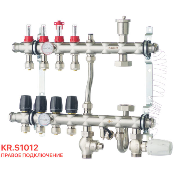Колектор з вбудованим зміш. вузлом Koer KR.S1012-4 1 "х4 SUS304 і євроконус 3 / 4-16