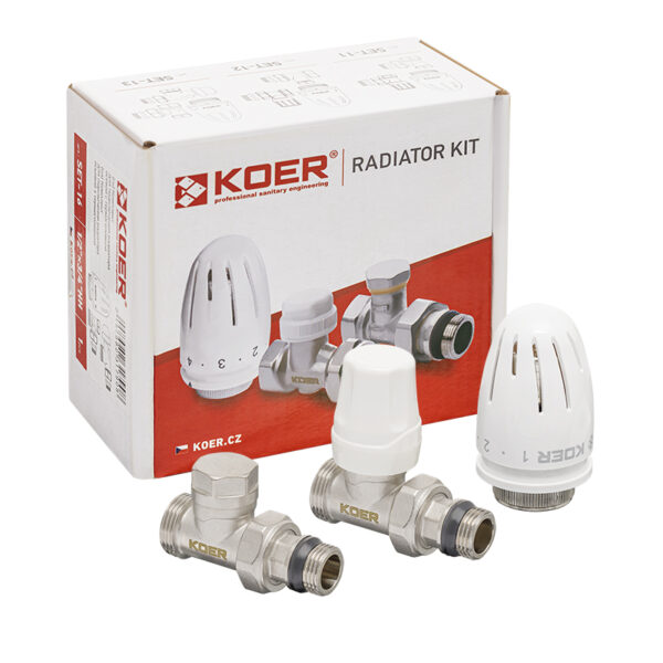 Комплект для підключення радіатора Koer SET-15 - 1/2"x3/4" (прямий) з термоголовкою ЗЗ Комплект для підключення радіатора Koer SET-15 - 1/2"x3/4" (прямий) з термоголовкою ЗЗ