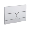 Панель змиву KOER KT-0604-01 240x160x10mm пластикова, кнопка закруглена (колір хром)