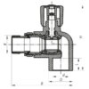 Кран радіаторний 20x1/2 кутовий PPR KOER K0157.PRO Кран радіаторний 20x1/2 кутовий PPR KOER K0157.PRO
