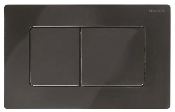 Панель змиву KOER KT-0602-16 240x160x10mm пластикова, кнопка квадратна (колір чорний глянцевий) Панель змиву KOER KT-0602-16 240x160x10mm пластикова, кнопка квадратна (колір чорний глянцевий)