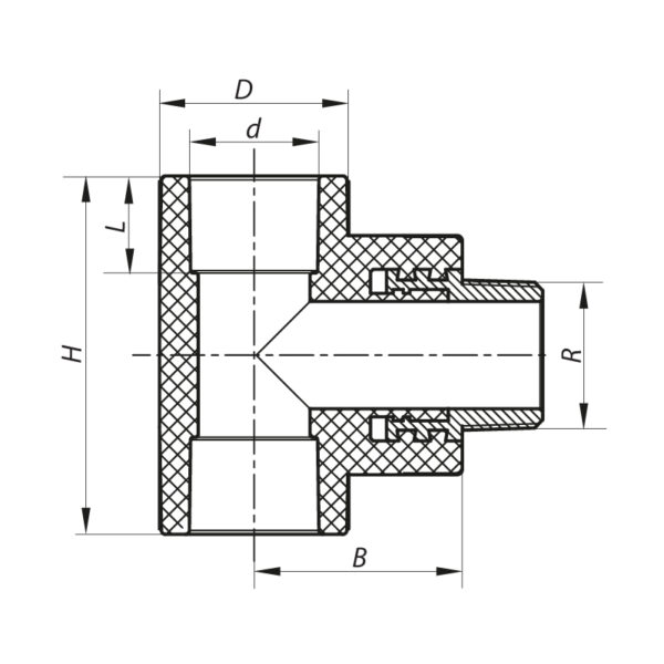 Трійник НР 25x1/2M PPR KOER K0109.PRO Трійник НР 25x1/2M PPR KOER K0109.PRO