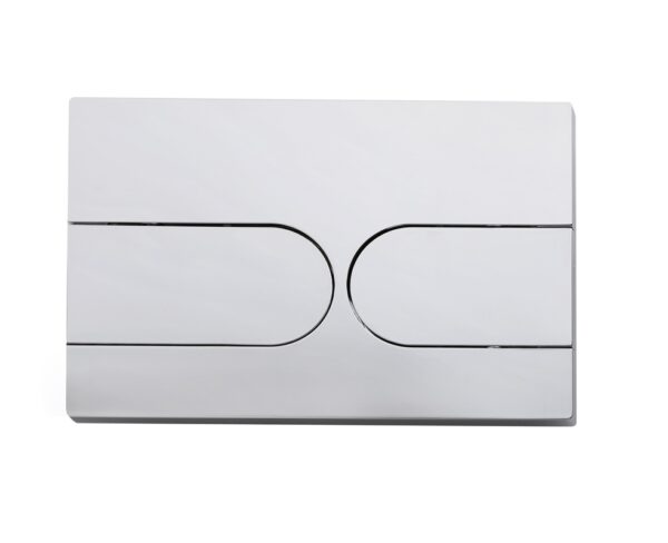 Панель змиву KOER KT-0604-01 240x160x10mm пластикова, кнопка закруглена (колір хром)