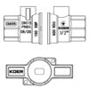 Кран кульовий ГГМ KOER EXTREME KE.217-15 - 1/2" FF ручка "метелик" червона
