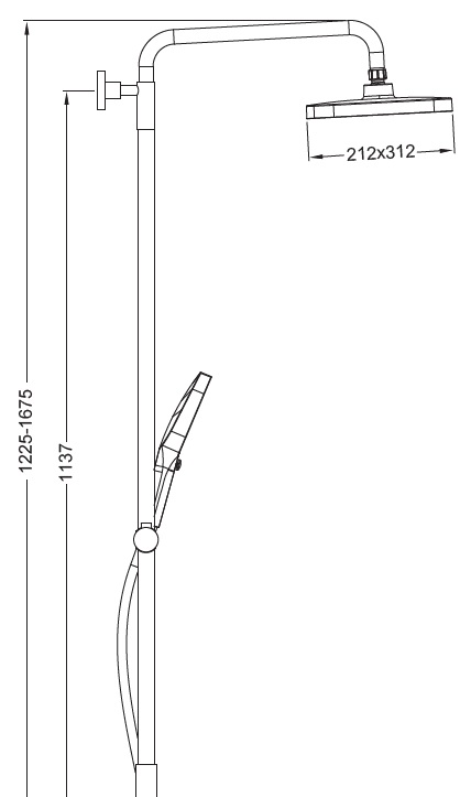 Душова колона зі змішувачем KOER KB-56030-05, 3 функції (Колір чорний) Душова колона зі змішувачем KOER KB-56030-05, 3 функції (Колір чорний)