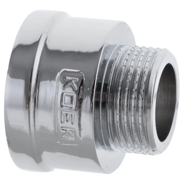 Перехідник (коннектор) 3/4 "х1" (хром) Koer KF.A0810.CHR