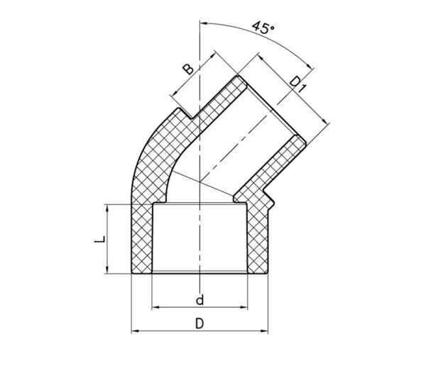 Кут Koer K0264.PRO 25 PPR 45 ВН
