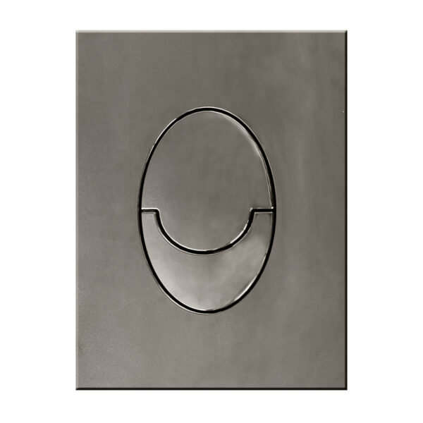 Панель змиву KOER KT-0606-07 157x198x3mm пластикова, кнопка закруглена (колір графіт)