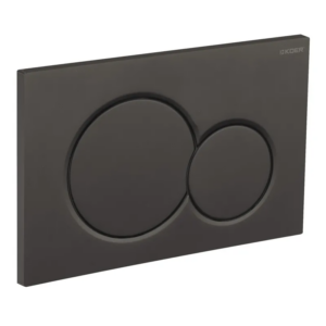 Панель змиву KOER KT-0601-05 240x160x10mm пластикова, кнопка кругла (колір чорний матовий) Панель змиву KOER KT-0601-05 240x160x10mm пластикова, кнопка кругла (колір чорний матовий)