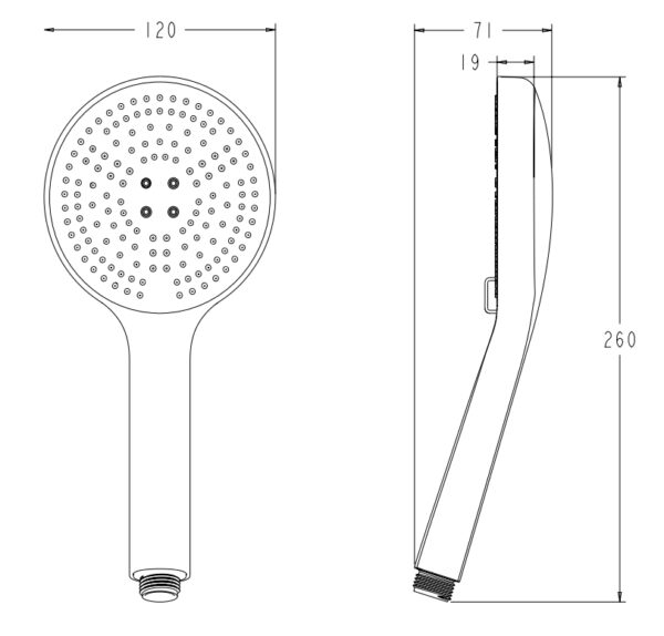 Лійка для душу KOER KP-0406-01, 3 функції (Колір хром) Лійка для душу KOER KP-0406-01, 3 функції (Колір хром)