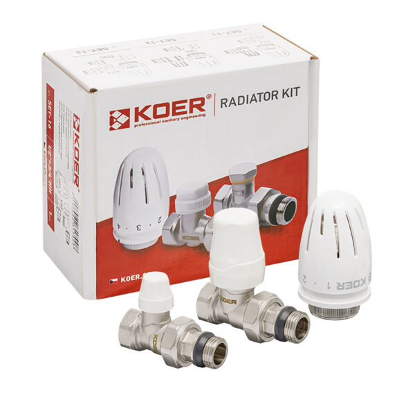 Комплект для підключення радіатора Koer SET-12 - 1/2"x1/2" (прямий) з термоголовкою ВЗ Комплект для підключення радіатора Koer SET-12 - 1/2"x1/2" (прямий) з термоголовкою ВЗ
