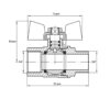 Кран кульовий Koer KG.208 - 3/4" FM ГШМ (газ) Кран кульовий Koer KG.208 - 3/4" FM ГШМ (газ)