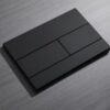Панель змиву KOER KT-0603-05 240x160x10mm пластикова, кнопка лінійна (колір чорний матовий)