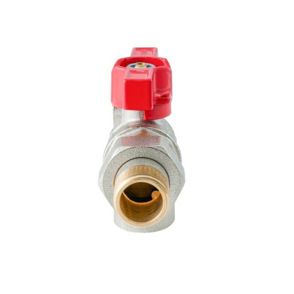 Кран з американкою кутовий KOER EXTREME KE.228-15 - 1/2" ручка "метелик" червона Кран з американкою кутовий KOER EXTREME KE.228-15 - 1/2" ручка "метелик" червона