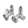 Комплект кранів рушникосушарки кутовий M1/2''xM1/2'' під ТЕН хромований KOER KR.SET.551 Комплект кранів рушникосушарки кутовий M1/2''xM1/2'' під ТЕН хромований KOER KR.SET.551