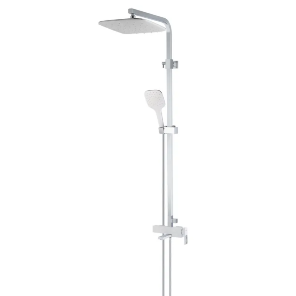 Душова колона зі змішувачем KOER KB-56009-04, 3 функціі (Колір хром+білий) Душова колона зі змішувачем KOER KB-56009-04, 3 функціі (Колір хром+білий)