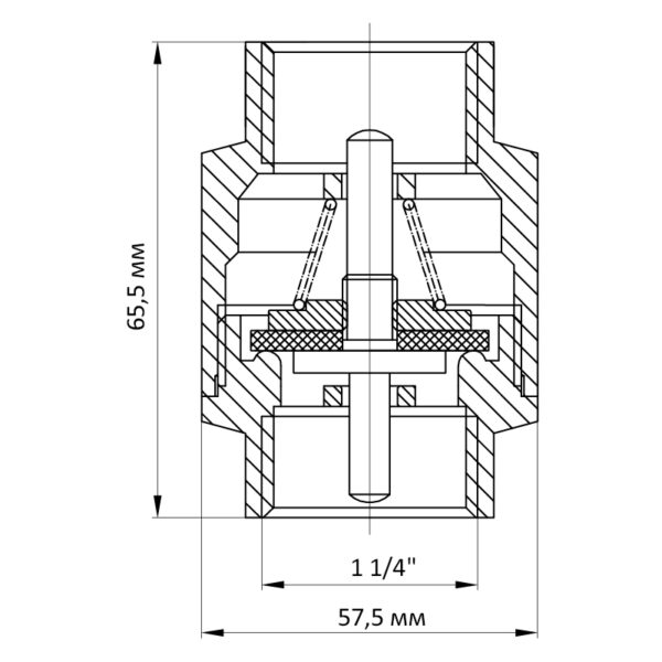 Клапан зворотний 1-1/4" (Koer KR.171) Клапан зворотний 1-1/4" (Koer KR.171)