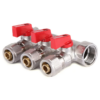Колектор для теплої підлоги на 3 контура Koer KR.1125-3 3/4"x3 ways