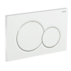 Панель змиву KOER KT-0601-03 240x160x10mm пластикова, кнопка кругла (колір білий)