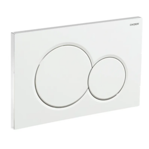 Панель змиву KOER KT-0601-03 240x160x10mm пластикова, кнопка кругла (колір білий) Панель змиву KOER KT-0601-03 240x160x10mm пластикова, кнопка кругла (колір білий)