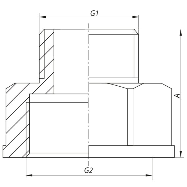 Перехідник (конектор) 3/8 "х1 / 2" Koer KF.A0406