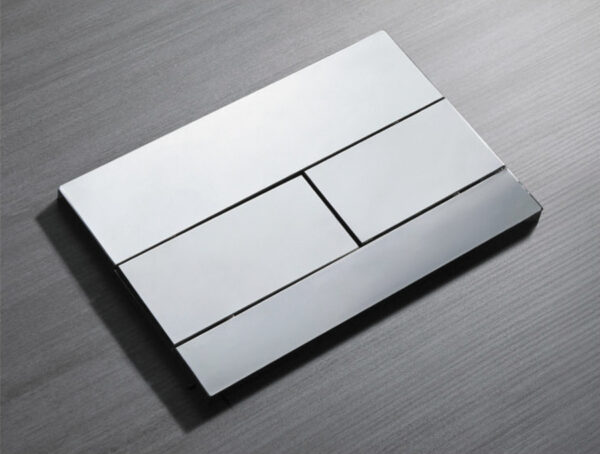 Панель змиву KOER KT-0603-01 240x160x10mm пластикова, кнопка лінійна (колір хром) Панель змиву KOER KT-0603-01 240x160x10mm пластикова, кнопка лінійна (колір хром)