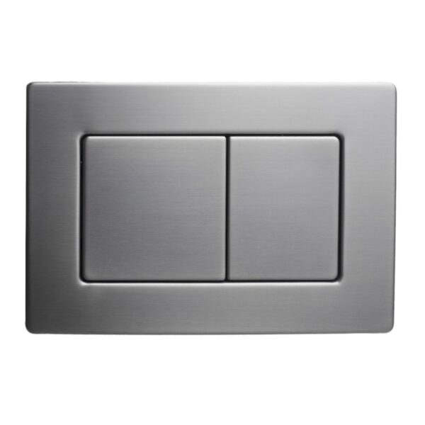 Панель змиву KOER KT-0612-07 240x160x10mm з нержавіючої сталі, кнопка квадратна (колір графіт) Панель змиву KOER KT-0612-07 240x160x10mm з нержавіючої сталі, кнопка квадратна (колір графіт)