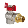 Кран з американкою 1" (Koer KR.228) кутовий Кран з американкою 1" (Koer KR.228) кутовий
