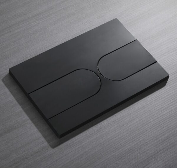 Панель змиву KOER KT-0604-05 240x160x10mm пластикова, кнопка закруглена (колір чорний матовий) Панель змиву KOER KT-0604-05 240x160x10mm пластикова, кнопка закруглена (колір чорний матовий)