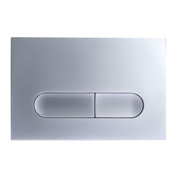 Панель змиву KOER KT-0608-14 240x160x10mm пластикова, кнопка закруглена (колір сатин)