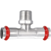 Трійник дворозтрубний ЗР KOER KQ.T1806M PRESS-INOX AISI 304 18x1/2"x18