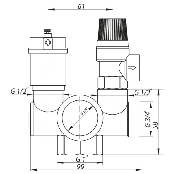 Група безпеки 1" Koer KR.104 Група безпеки 1" Koer KR.104