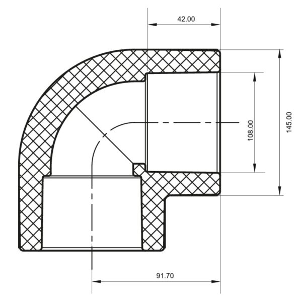 Кут 90 110 PPR Koer K0206.PRO Кут 90 110 PPR Koer K0206.PRO