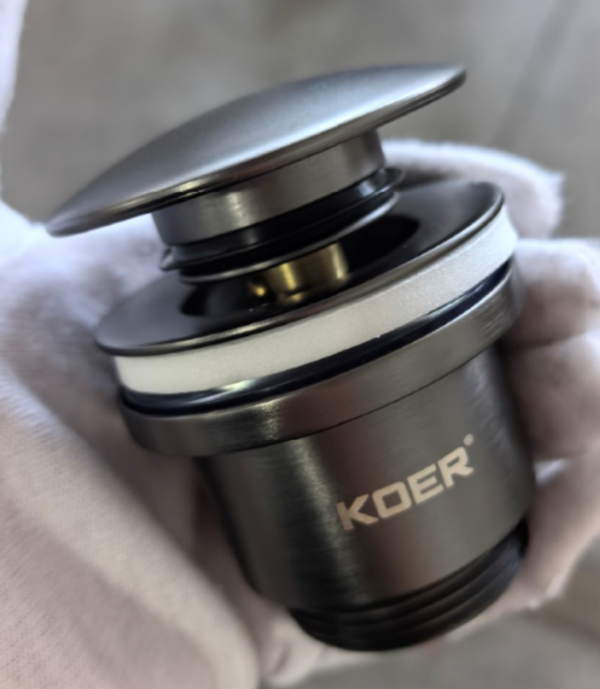 Донний клапан для раковини універсальний (з/без переливу) KOER PW-01-07 автоматичний (Click-Clack) 1 1/4'' Донний клапан для раковини універсальний (з/без переливу) KOER PW-01-07 автоматичний (Click-Clack) 1 1/4''