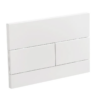 Панель змиву KOER KT-0603-03 240x160x10mm пластикова, кнопка лінійна (колір білий)