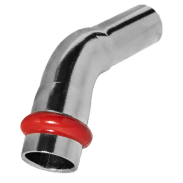 Коліно 45° однорозтрубне ВЗ KOER KQ.B15 PRESS-INOX AISI 304 15x15 Коліно 45° однорозтрубне ВЗ KOER KQ.B15 PRESS-INOX AISI 304 15x15