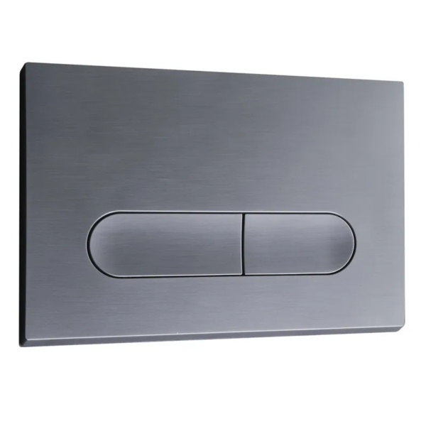 Панель змиву KOER KT-0608-07 240x160x10mm пластикова, кнопка закруглена (колір графіт)
