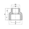 Муфта редукційна ВВ 110x63 PPR Koer K0216.PRO Муфта редукційна ВВ 110x63 PPR Koer K0216.PRO